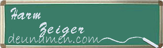 Harm Zeiger Visitenkarte